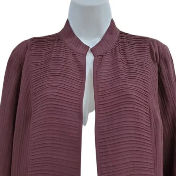 EILEEN FISHER Silk Open Front Jacket Size PL - Picture 2 of 6